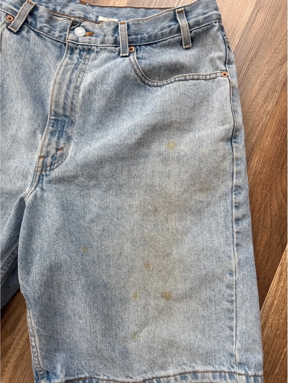 Levi's 550 Relaxed Fit Denim Shorts Men's 38 Light Wash Jean Shorts Casual